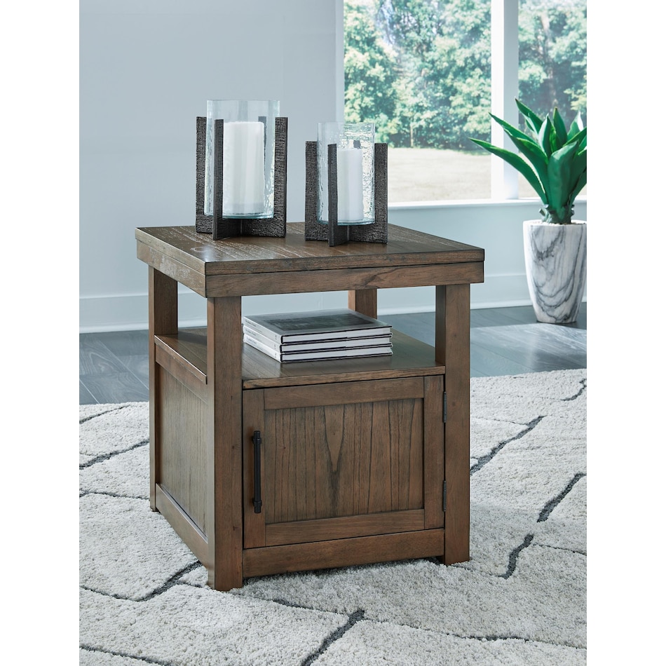 ashy brown end table qd  