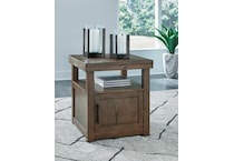 ashy brown end table qd  