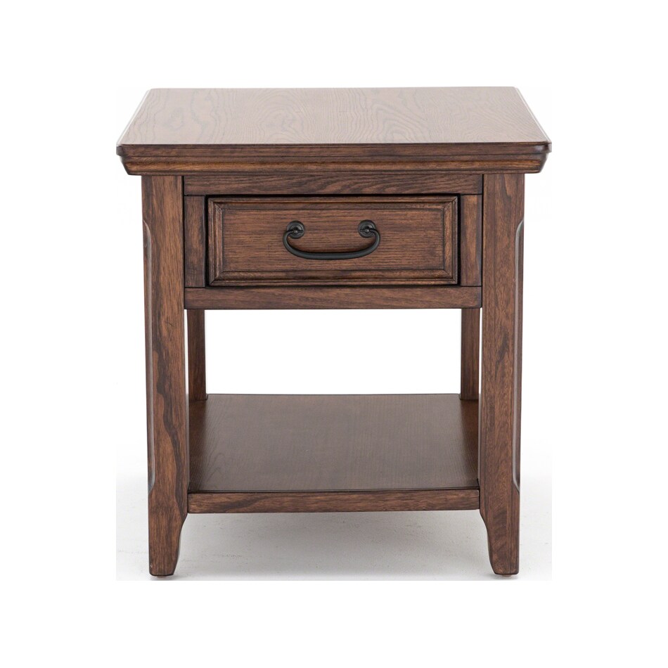 ashy brown end table   