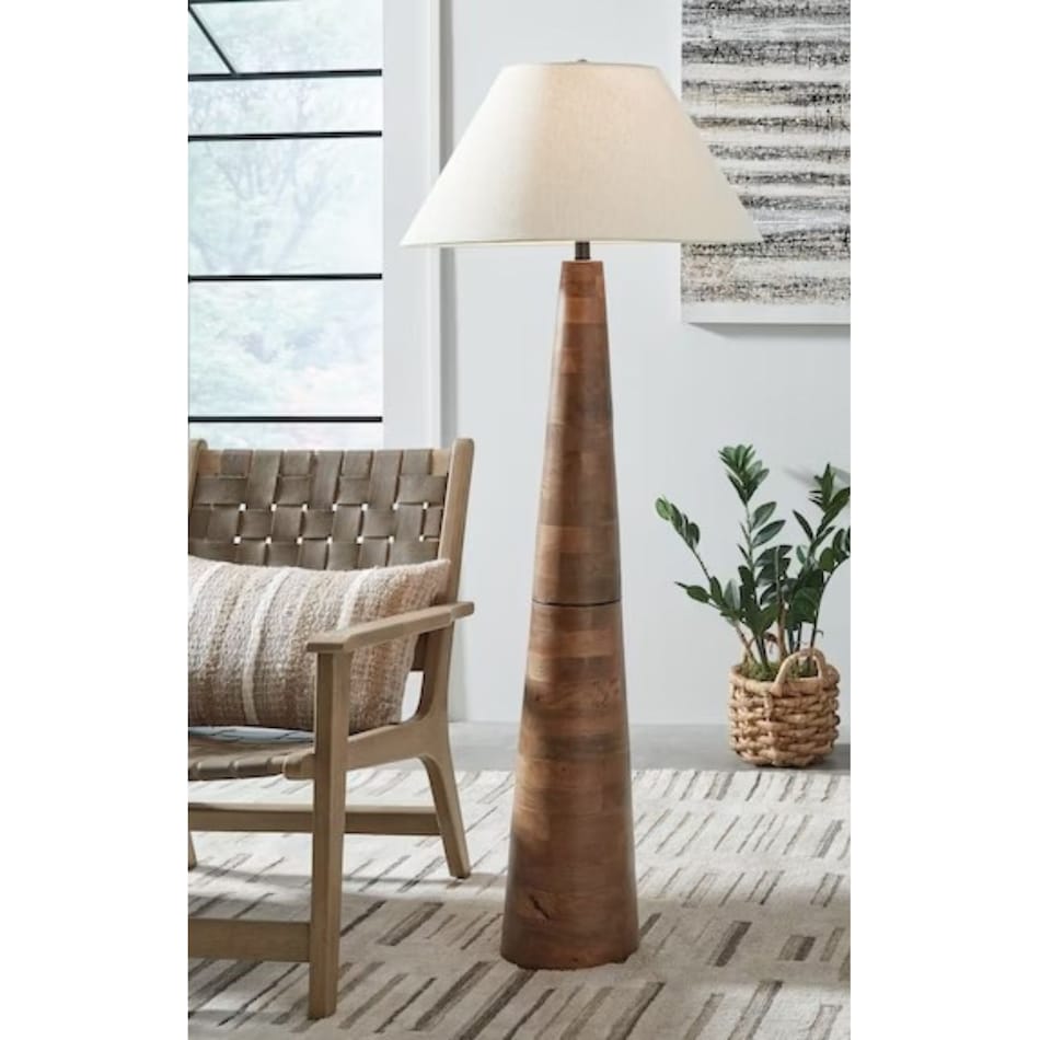 ashy brown floor lamp   