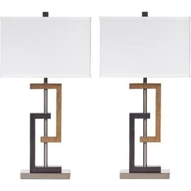 Pair of Two Tone Table Lamps 29"H