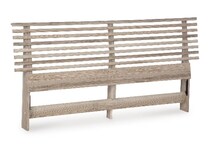 ashy brown king bed headboard   