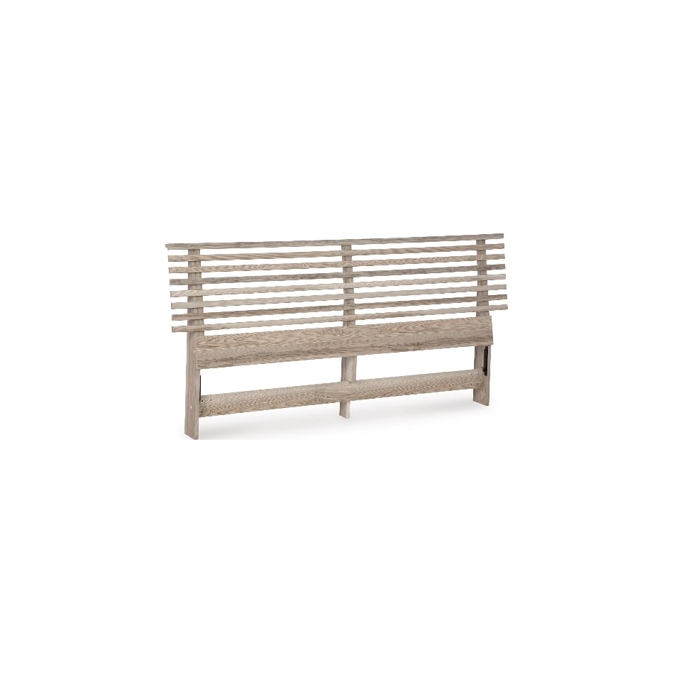 ashy brown king bed headboard   