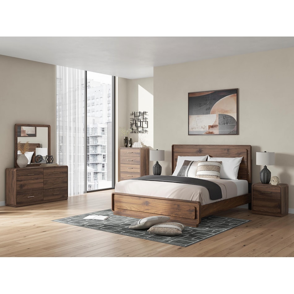 ashy brown king bed package pkp  