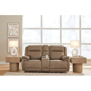 Glen Leather Power Headrest Zero Gravity Reclining Console Love