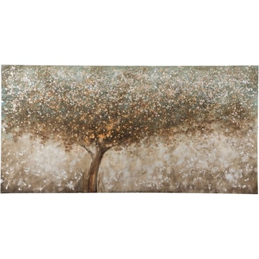 Brown Tones Handpainted Tree Canvas 60"W x 30"H