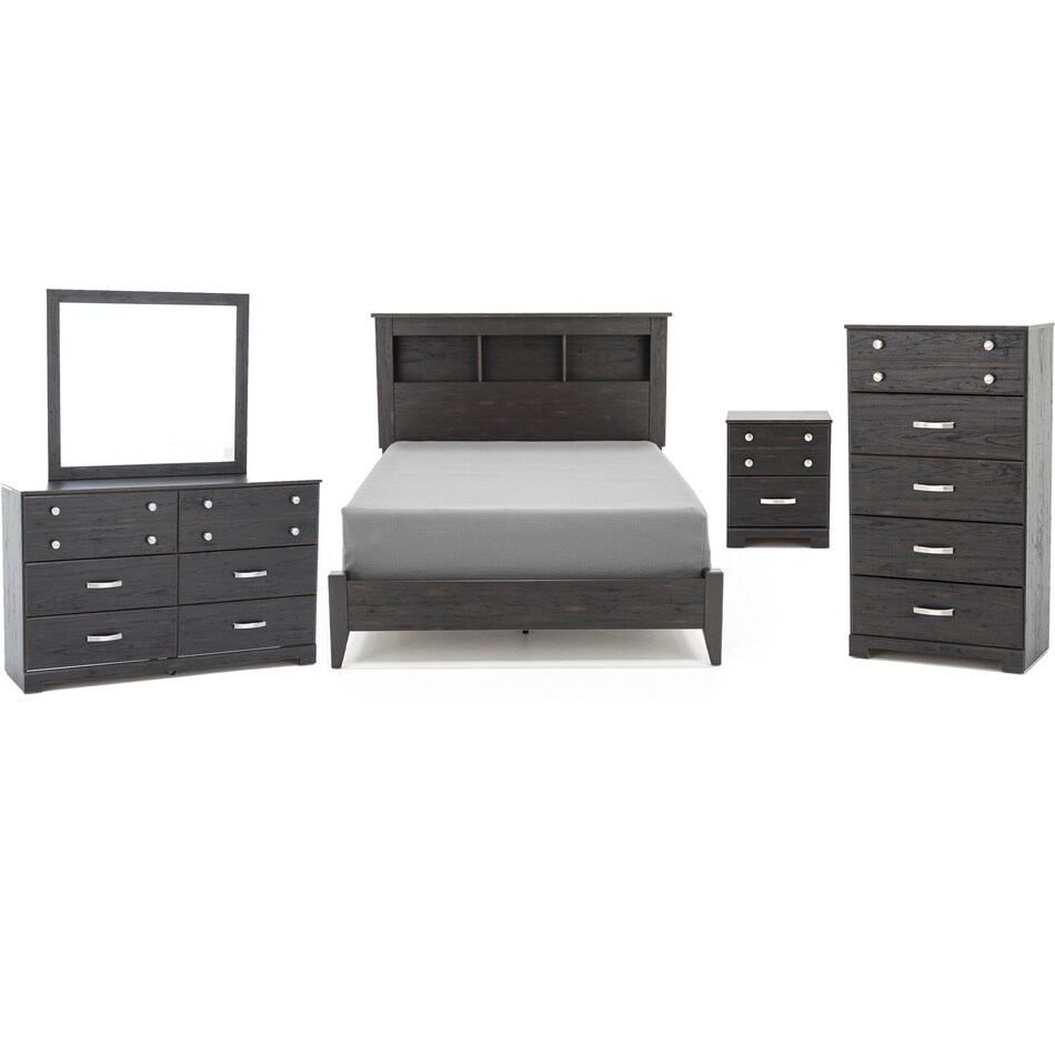 ashy brown queen bed package qp  