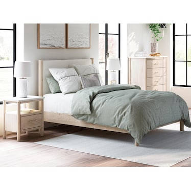 Hudson Queen Upholstered Panel Bed