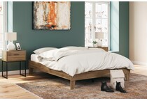 ashy brown queen platform slat supports lifestyle image   