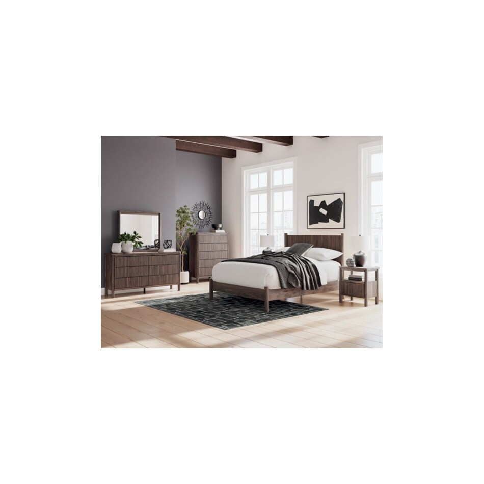 ashy brown single drawer   