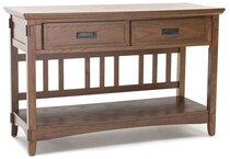 ashy brown sofa table   