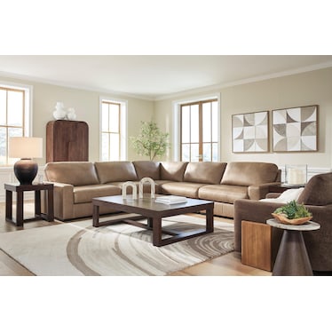 Alexa 5-Pc. Leather Sectional