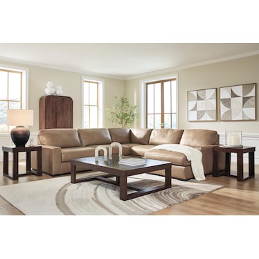 Alexa 5-Pc. Leather Chaise Sectional