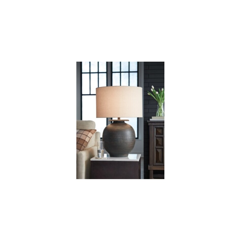 ashy brown table lamp   