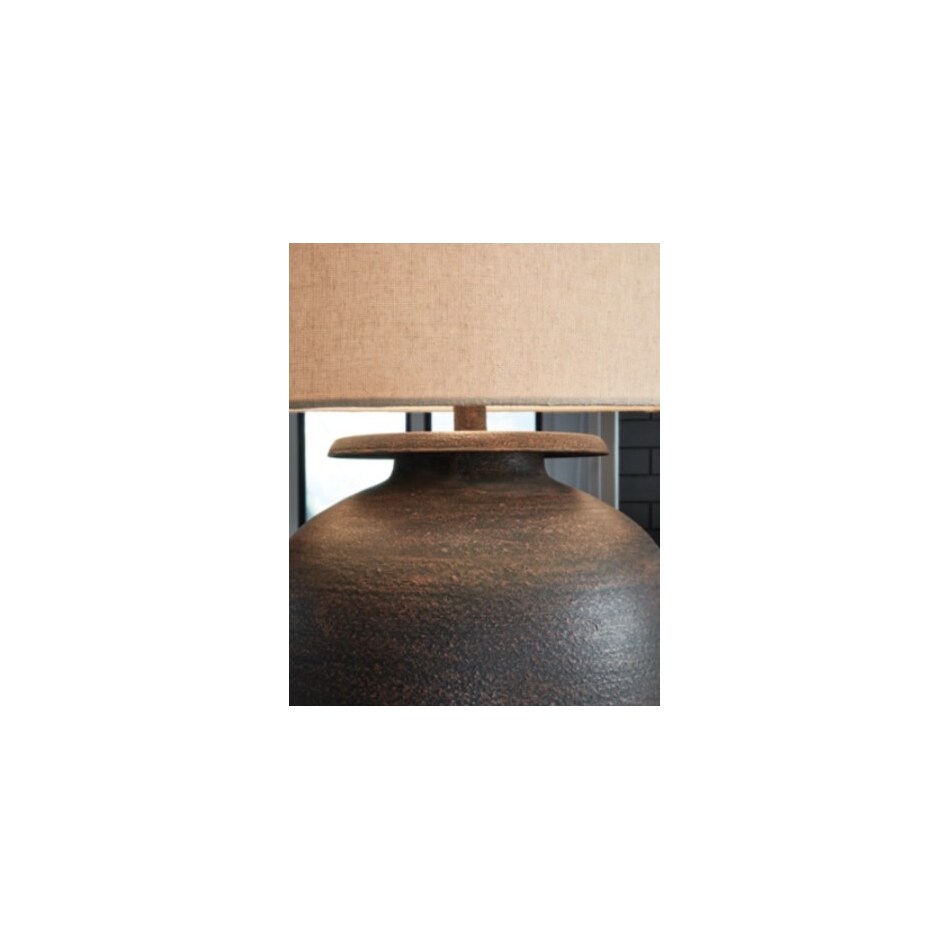ashy brown table lamp   