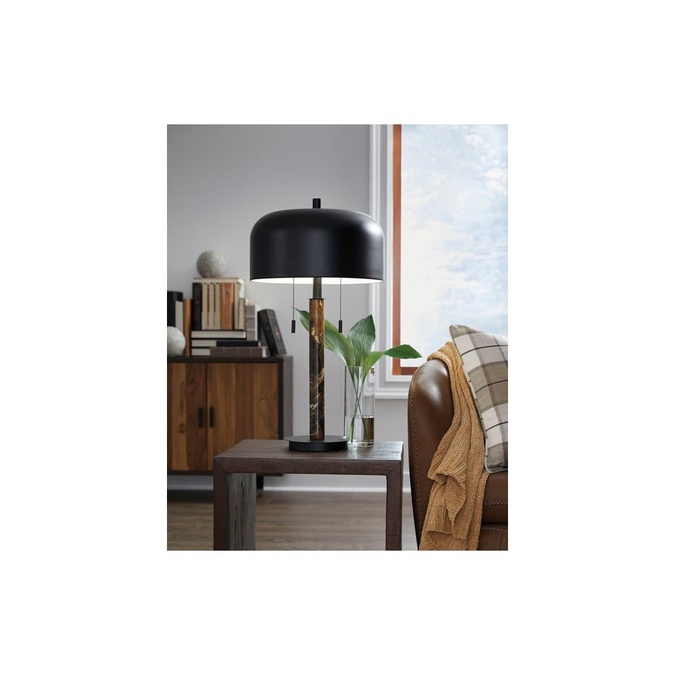 ashy brown table lamp   