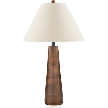 Honey Wood Table Lamp 30"H