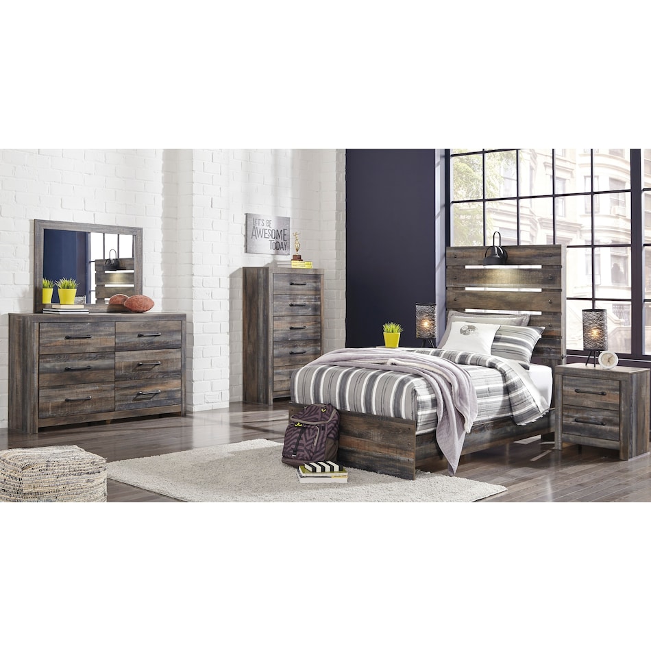 ashy brown twin bed package tbs  