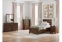 ashy brown twin bed package stp  