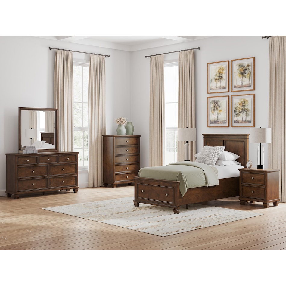 ashy brown twin bed package stp  
