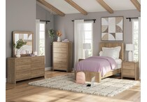ashy brown twin bed package tp  
