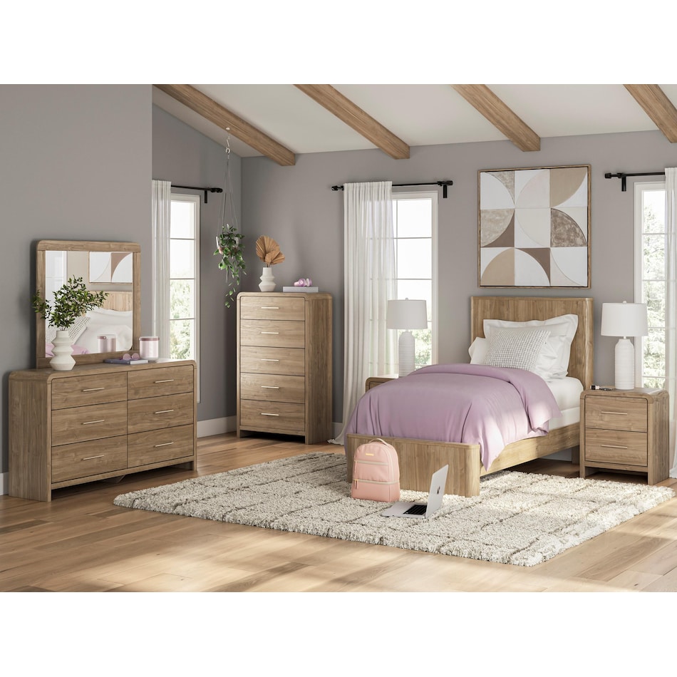 ashy brown twin bed package tp  