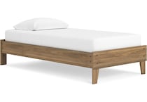 ashy brown twin platform rails supports   