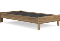 ashy brown twin platform rails supports   