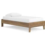 ashy brown twin platform rails supports   