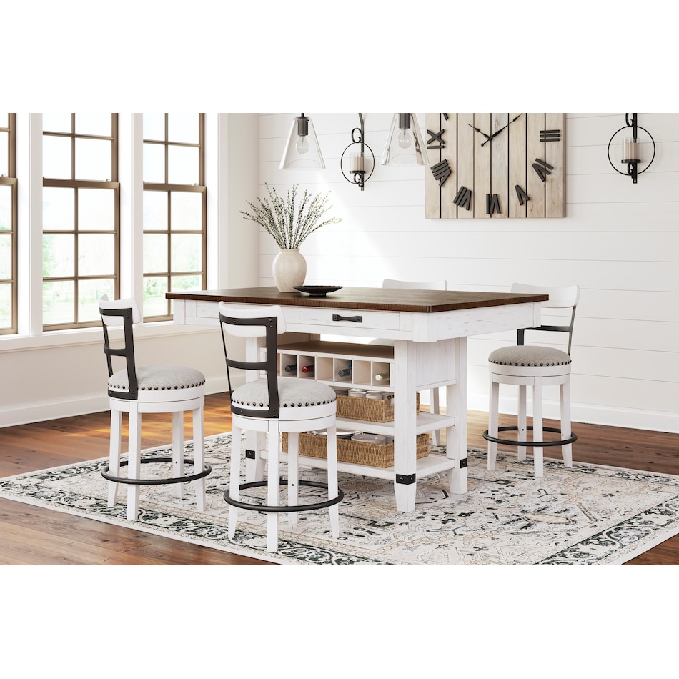 ashy brown white inch bar height table rectangle   