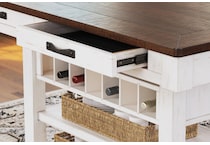 ashy brown white inch bar height table rectangle   