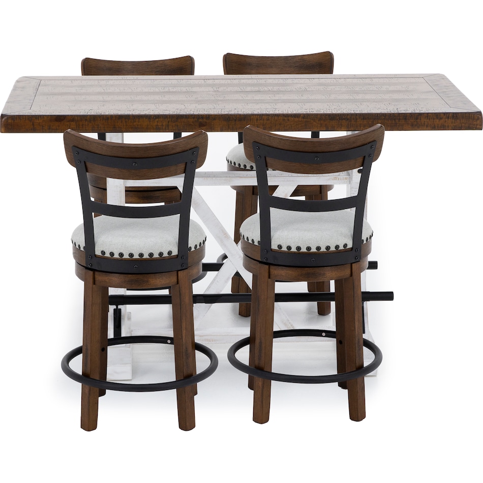 ashy brown white inch bar height table rectangle   