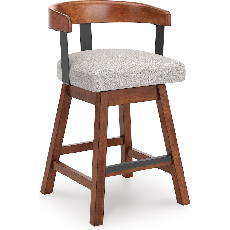ashy burnished brown   oatmeal inch & over bar seat stool   