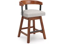ashy burnished brown   oatmeal inch & over bar seat stool   