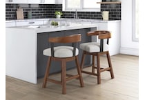 ashy burnished brown   oatmeal inch & over bar seat stool   