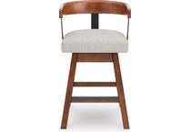 ashy burnished brown   oatmeal inch & over bar seat stool   
