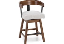 ashy burnished brown   oatmeal inch & over bar seat stool   