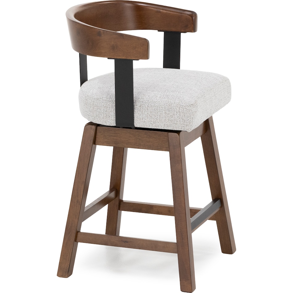 ashy burnished brown   oatmeal inch & over bar seat stool   