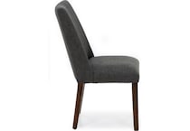 ashy charcoal polyester inch standard seat height side chair   