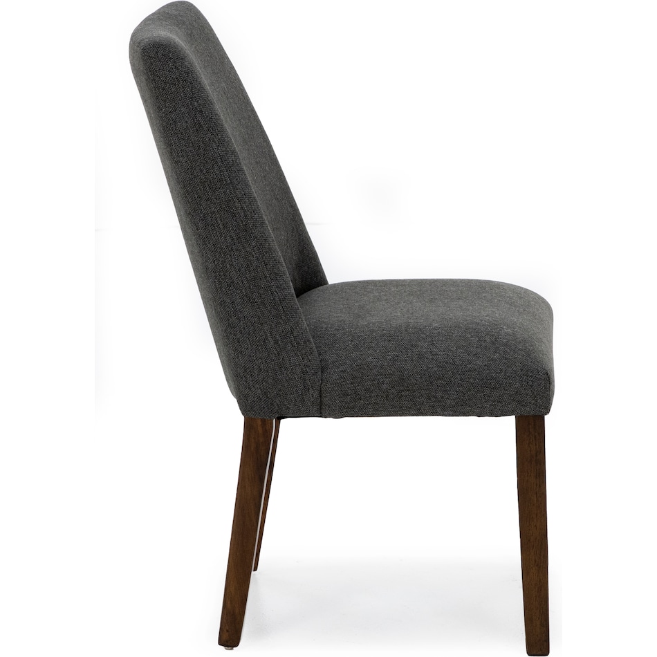 ashy charcoal polyester inch standard seat height side chair   
