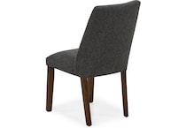 ashy charcoal polyester inch standard seat height side chair   