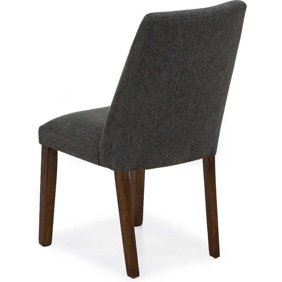 ashy charcoal polyester inch standard seat height side chair   