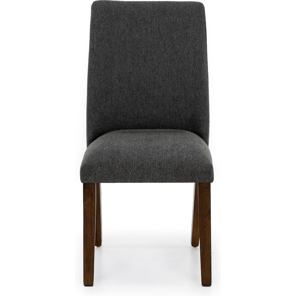 ashy charcoal polyester inch standard seat height side chair   