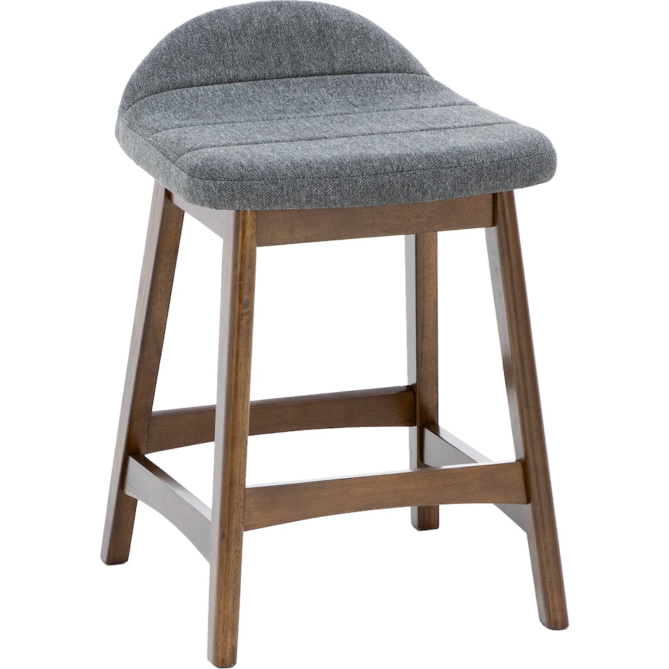 ashy charcoal polyester  inchcounter seat height stool   