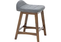 ashy charcoal polyester  inchcounter seat height stool   