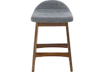 ashy charcoal polyester  inchcounter seat height stool   