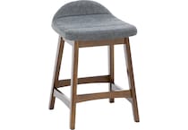 ashy charcoal polyester inch & over bar seat stool   