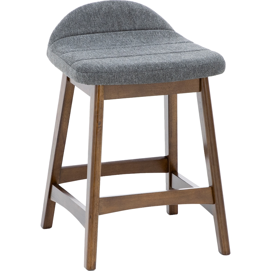 ashy charcoal polyester inch & over bar seat stool   