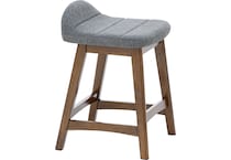 ashy charcoal polyester inch & over bar seat stool   