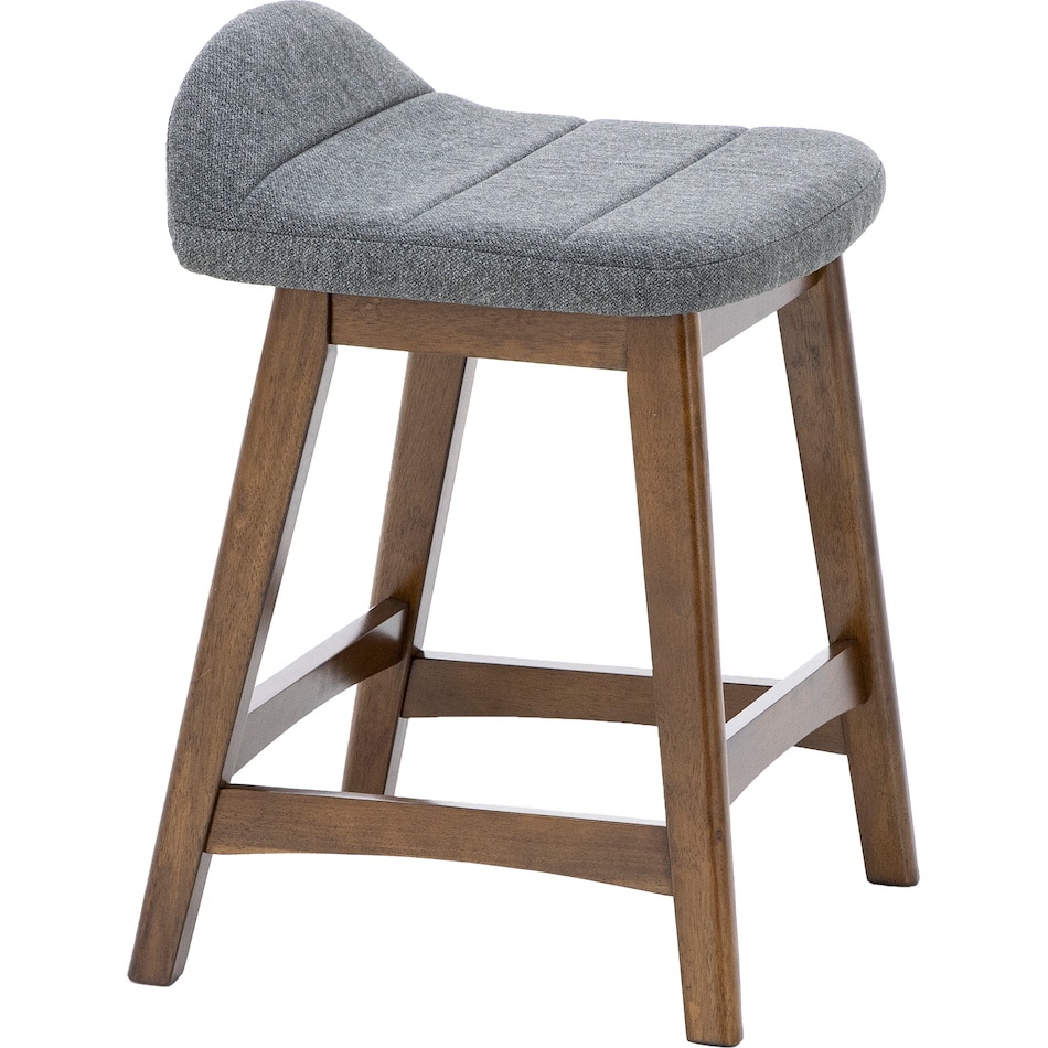 ashy charcoal polyester inch & over bar seat stool   